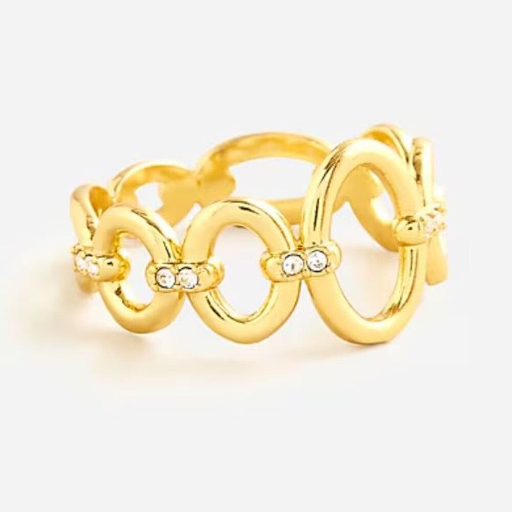 Jcrew Metallic oval link ring (New with tag)